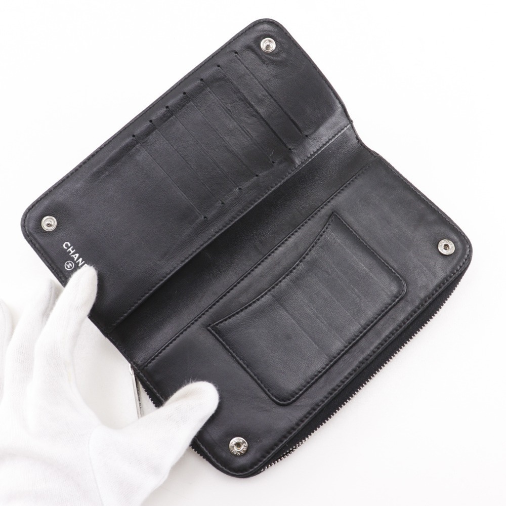 CHANEL Authentic Black Lambskin Leather Wallet - Picture 12 of 16